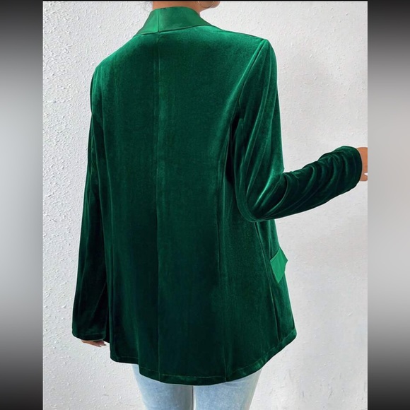 Set of 2 Emerald green / red blazer jacket- velvet velour - Picture 8 of 11